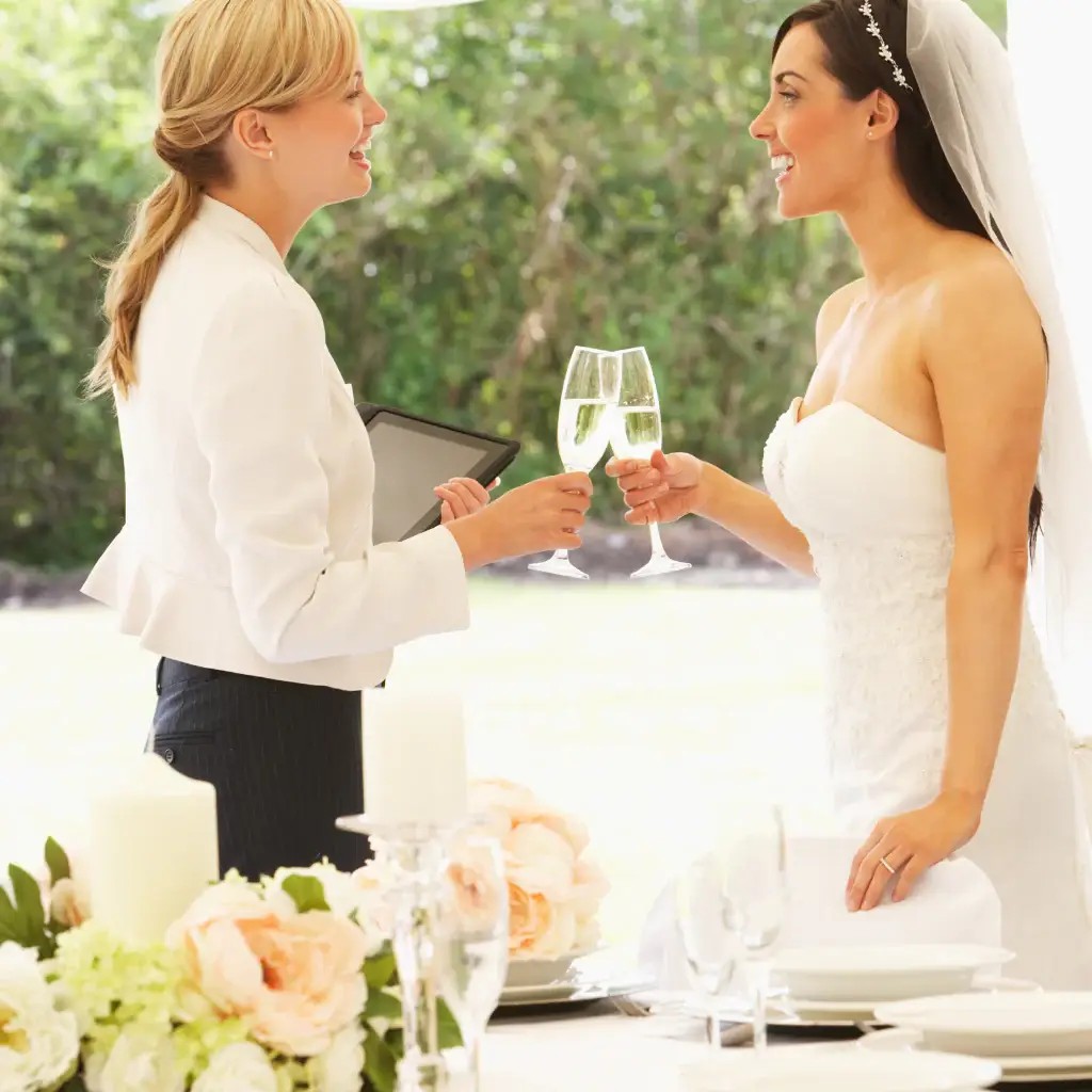 bride in conversation