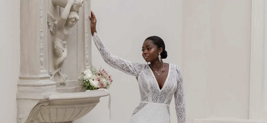 Chic Coverage: Top Sleeve Styles Transforming Modern Wedding Dresses. Desktop Image